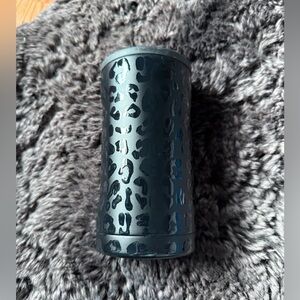 Brumate Leopard Print Black Insulated Can Cooler
